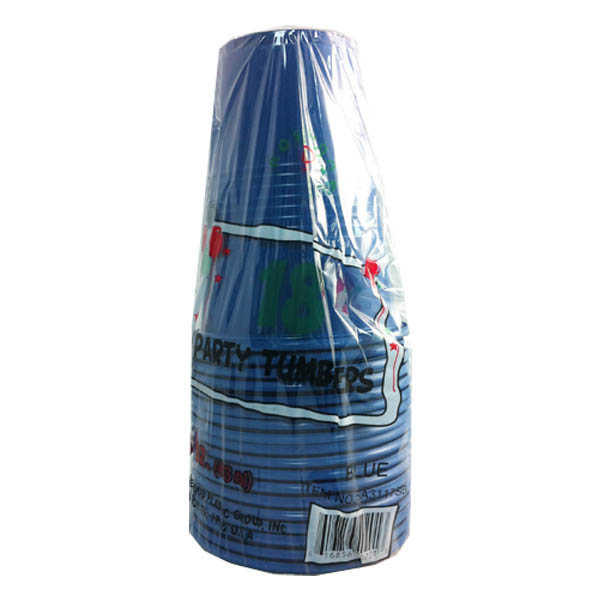 Blue party cups 18ct 16oz